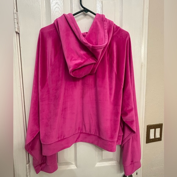 Victoria's Secret Hot Pink Velour Zip Hoodie - Picture 2 of 2